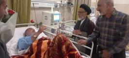 عیادت امام جمعه شهرستان نی ریز از بیماران بستری در بخش دیالیز بیمارستان شهدای سلامت